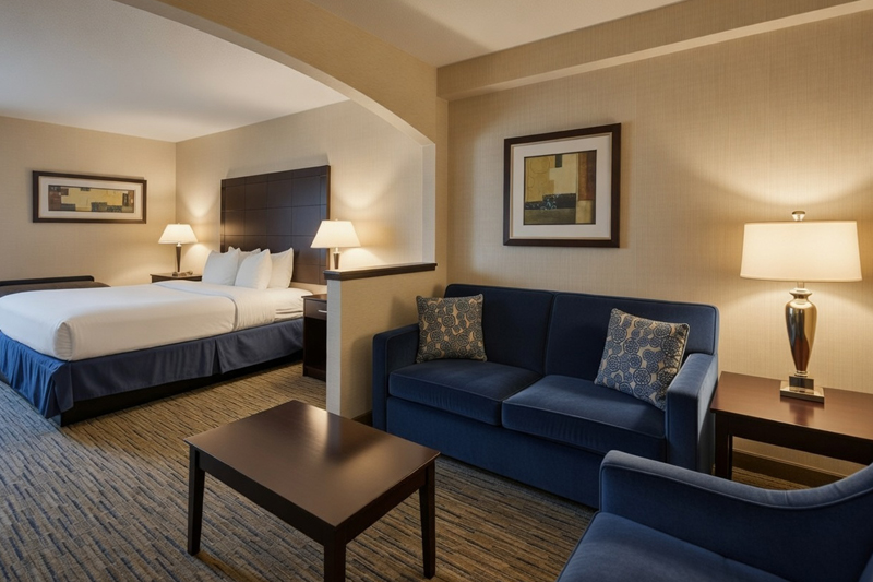 Guest room with one king bed